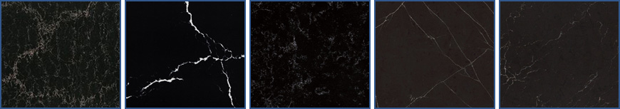 black quartz kitchen countertops